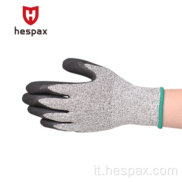 Hespax Dureble Nitrile Men Black Glove Automotive OEM